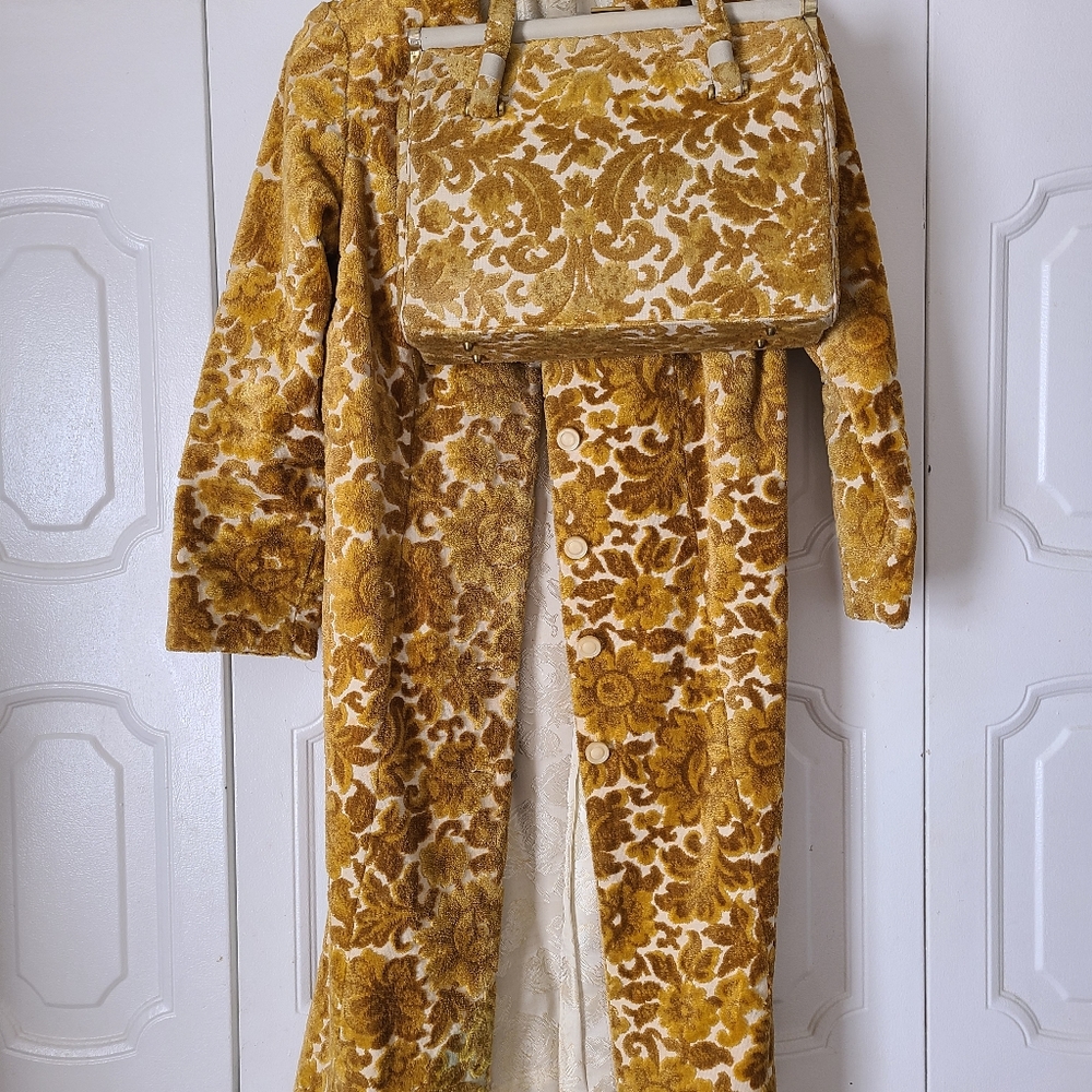 Vintage coat and purse set bundle